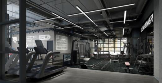 健身房裝修設(shè)計案例,效果圖效果圖